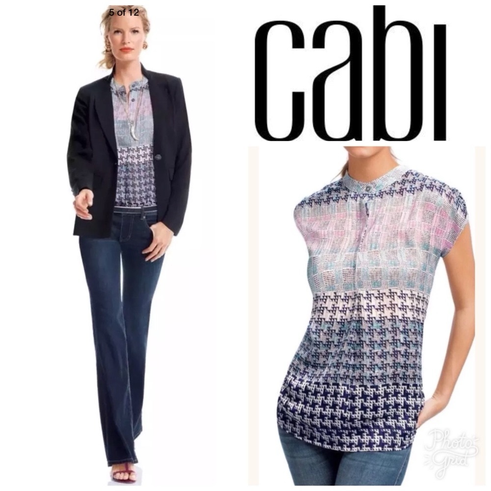 CAbi #735 Astor Button Front Tunic Blouse